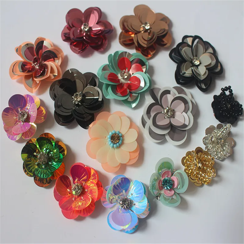 5pcs/lot Fashion sequins flowers cloth paste quality shoes DIY accessories decals patch
5pcs/lot Fashion sequins flowers cloth paste quality shoes DIY accessories decals patch