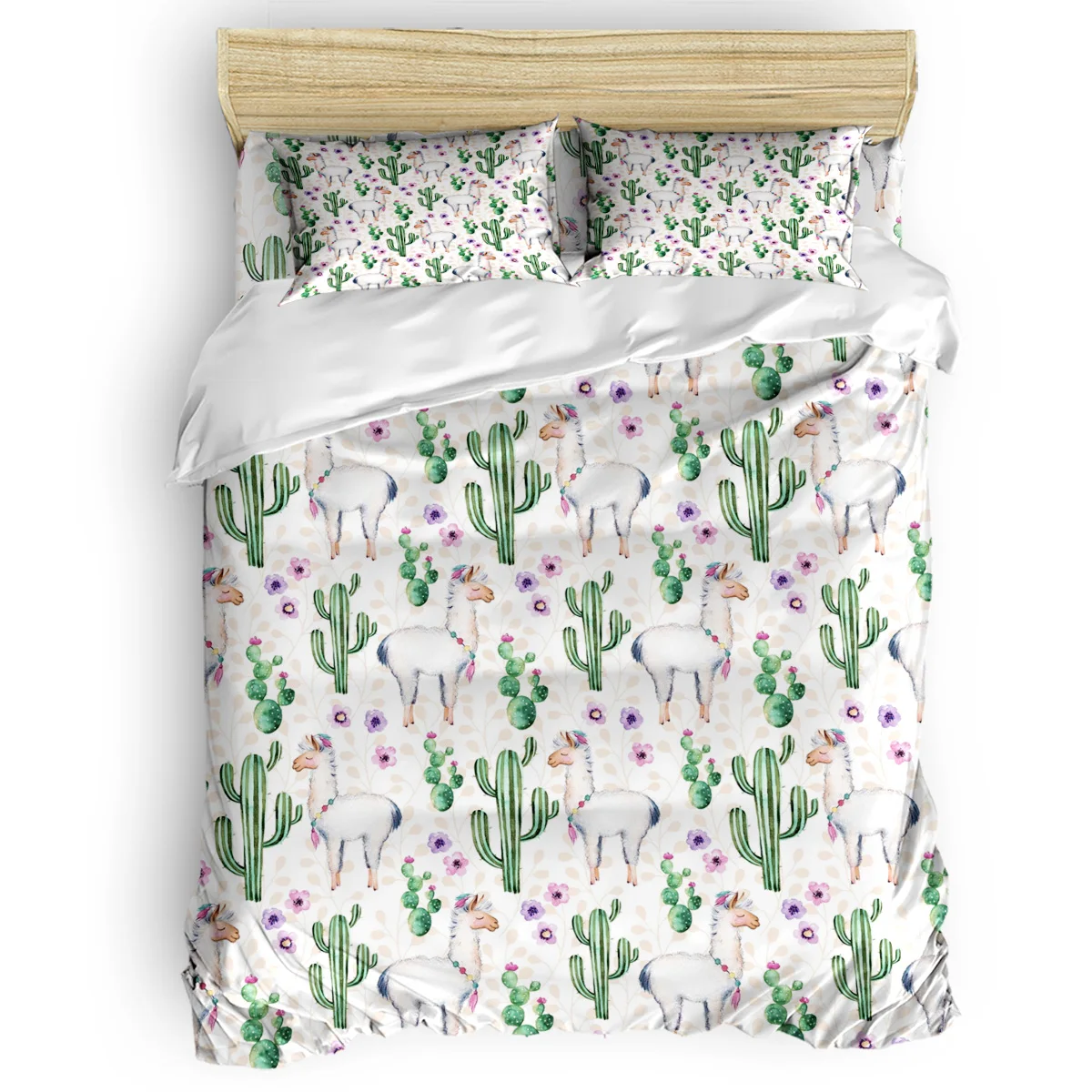 Lama Alpaca and Cactus Duvet Cover Set Cartoon Doodling Animal Collection of 3/4pcs Bedding Set Bed Sheet Pillowcases Cover Set
Lama Alpaca and Cactus Duvet Cover Set Cartoon Doodling Animal Collection of 3/4pcs Bedding Set Bed Sheet Pillowcases Cover Set