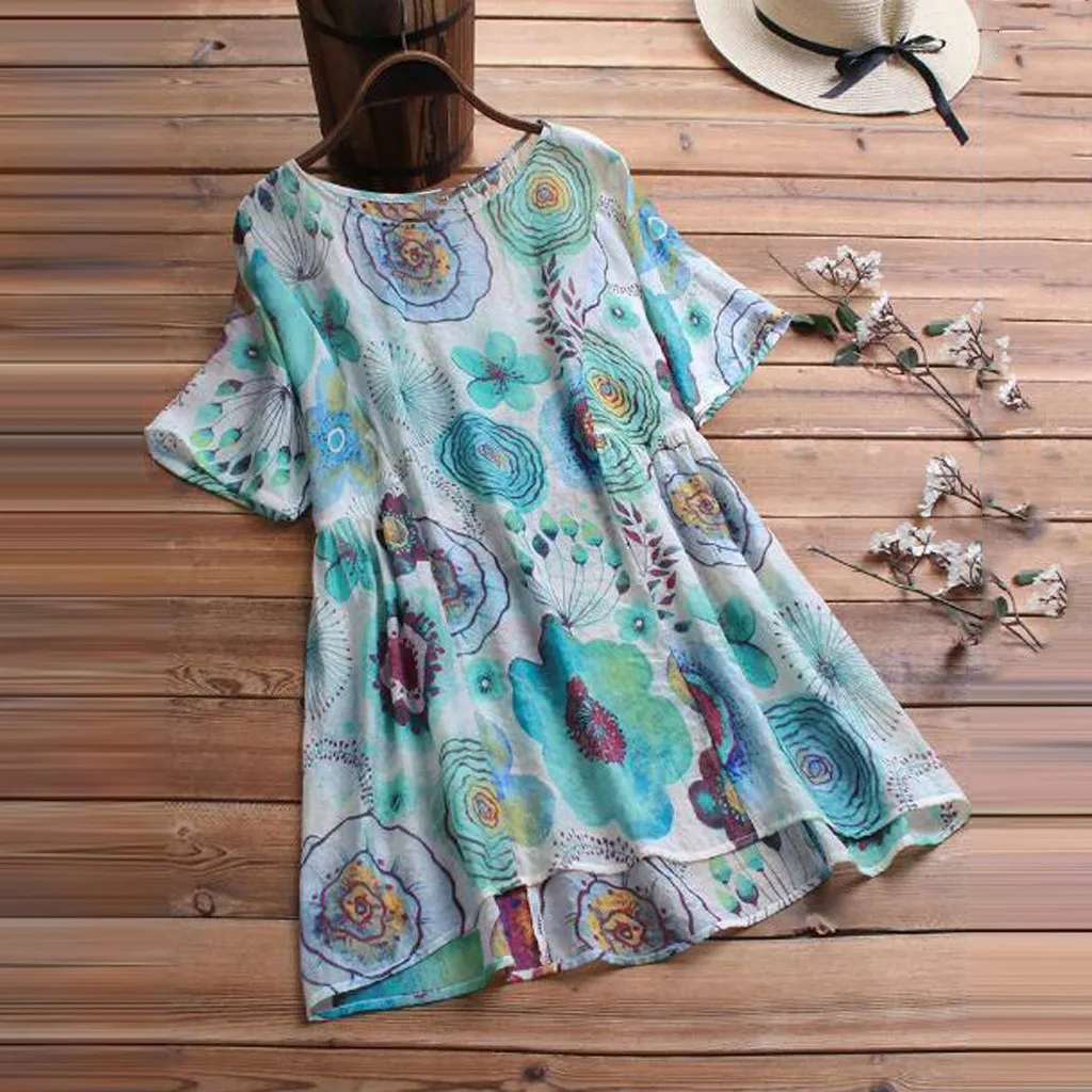 YOUYEDIAN Plus Size Women Tunic Shirt 2019 Autumn shot Sleeve Floral Print o-neck Blouses Tops Big Size Women Clothing#605g25
YOUYEDIAN Plus Size Women Tunic Shirt 2019 Autumn shot Sleeve Floral Print o-neck Blouses Tops Big Size Women Clothing#605g25