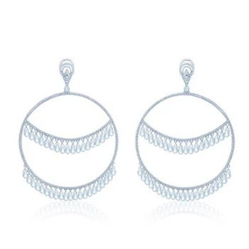Fashion Water Drop Colorful Crystal Pure 925 Sterling Silver Tassel Dangle Earring Double Layer Large Cuff Women Wedding Jewelry
Fashion Water Drop Colorful Crystal Pure 925 Sterling Silver Tassel Dangle Earring Double Layer Large Cuff Women Wedding Jewelry