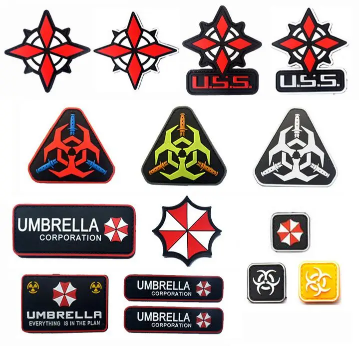 Resident Evil Patch Rubber Umbrella Tactical Emblem 3D PVC Hook Military Shoulder Badge Army Armband Combat Brassard
Resident Evil Patch Rubber Umbrella Tactical Emblem 3D PVC Hook Military Shoulder Badge Army Armband Combat Brassard