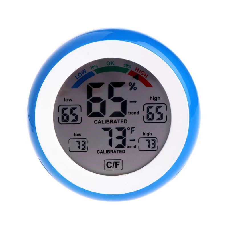 Домашний термометр гигрометр с ЖК-дисплеем Круглый измеритель влажности