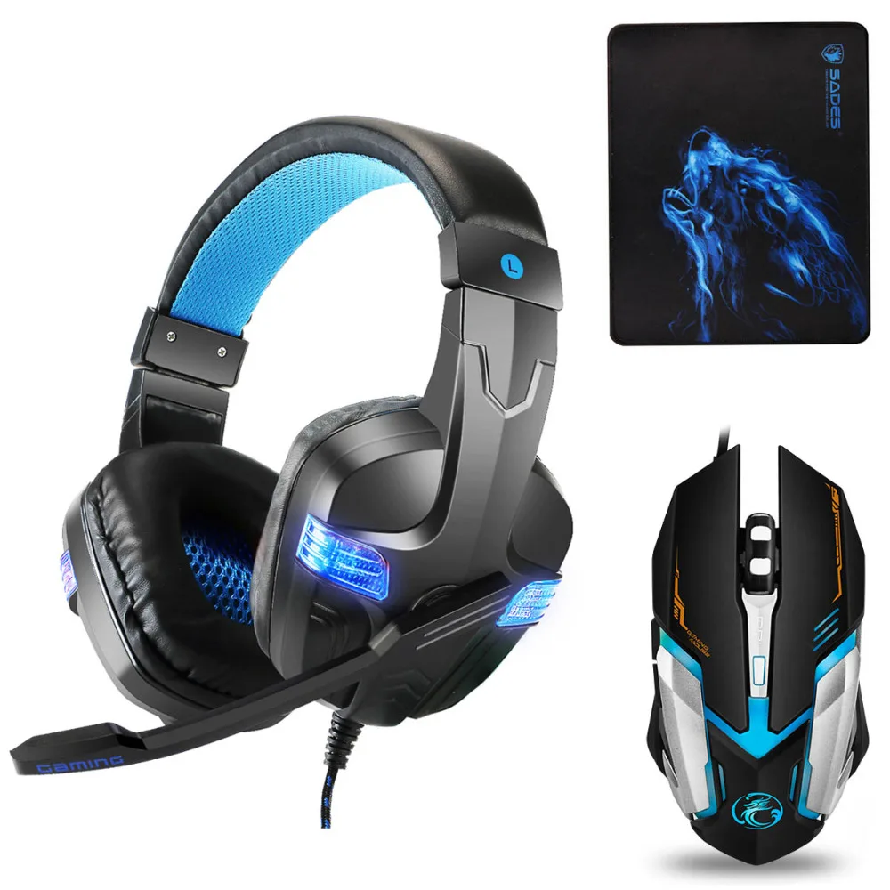 Best Gaming Headset Gamer casque Deep Bass Gaming Headphones for Computer PC PS4 Laptop Notebook Xbox One with Microphone LED
Best Gaming Headset Gamer casque Deep Bass Gaming Headphones for Computer PC PS4 Laptop Notebook Xbox One with Microphone LED