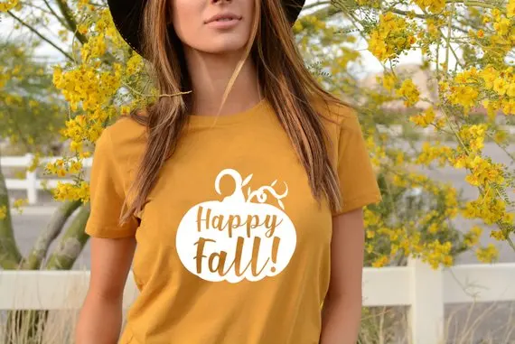Счастливая осень тыквы красивая Осенняя футболка рубашка семья Тыква вечерние