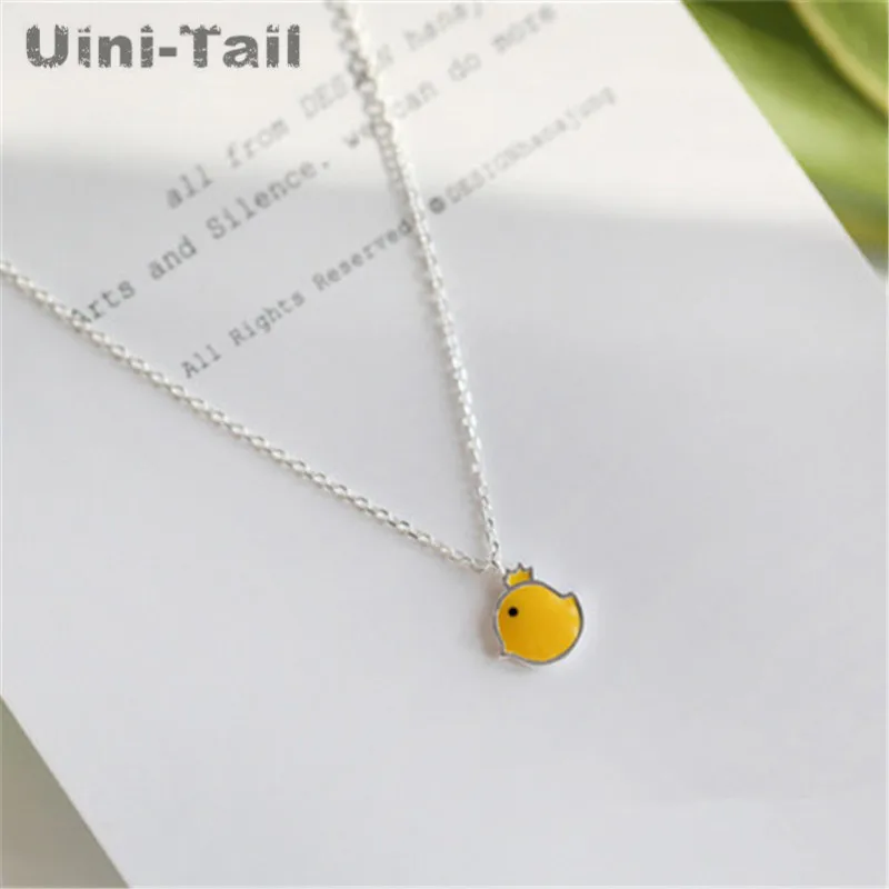 Uini-Tail hot new 925 pure Korean cute cartoon small yellow chicken necklace Korean fashion tide flow chicken jewelry GN345
Uini-Tail hot new 925 pure Korean cute cartoon small yellow chicken necklace Korean fashion tide flow chicken jewelry GN345