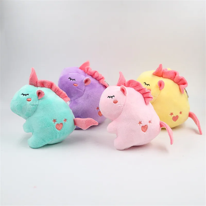 Cute Unicorn Plush Toys Keychain Fat Unicorn Key Bag Pendants Dolls Cartoon Unicornio Peluche Toy 10cm 24pcslot (4)