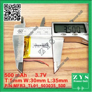 1 pcs. li-ion battery 3.7v 500mAh rechargeable battery 3.7 v 500 mah size: 5x30x35mm
1 pcs. li-ion battery 3.7v 500mAh rechargeable battery 3.7 v 500 mah size: 5x30x35mm