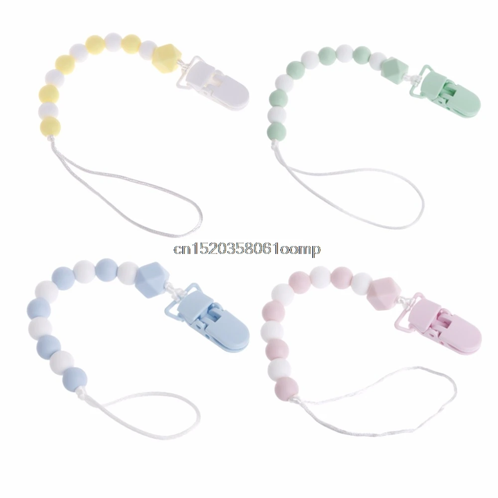 Silicone Teething Pacifier Clips Chain Holder For Nipples Baby Chew Toys Dummy Clip
Silicone Teething Pacifier Clips Chain Holder For Nipples Baby Chew Toys Dummy Clip