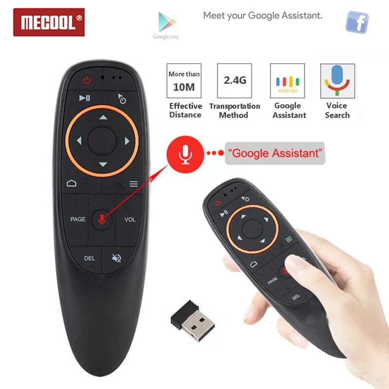 MECOOL G10 Wireless Air Mouse Voice Control 2.4GHz Google Microphone IR Gyroscope Sense Remote Control For Android Smart TV Box
MECOOL G10 Wireless Air Mouse Voice Control 2.4GHz Google Microphone IR Gyroscope Sense Remote Control For Android Smart TV Box