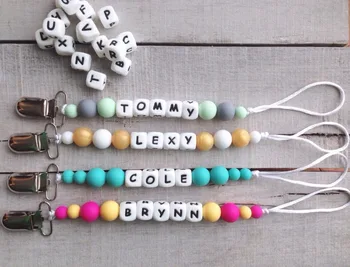 Personalised --Any name handmade BPA free food grade silicone Teether pacifier clip/soothe holder Baby Teether Clip dummy clip
Personalised --Any name handmade BPA free food grade silicone Teether pacifier clip/soothe holder Baby Teether Clip dummy clip