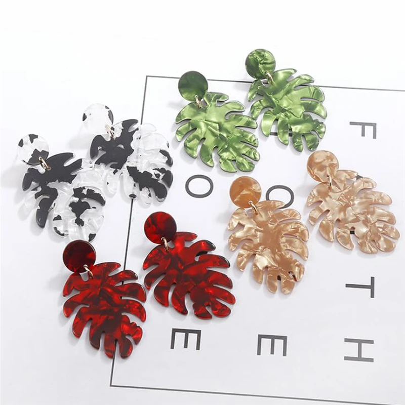 Bohemian Tropical Plant Acrylic Earrings Women Monstera Leaf Dangle Earrings For Women Earring Jewelry Party Gift 2019 Hot Sale
Bohemian Tropical Plant Acrylic Earrings Women Monstera Leaf Dangle Earrings For Women Earring Jewelry Party Gift 2019 Hot Sale