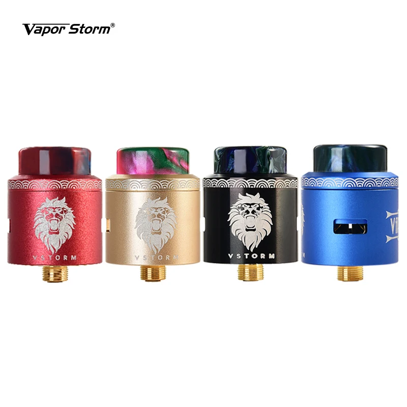 

Vapor Storm 24mm Lion RDA Atomizer Unique Internal Structure 3 Stages Airflow Control RDA Tank 510 Thread Dual Core DIY Coil