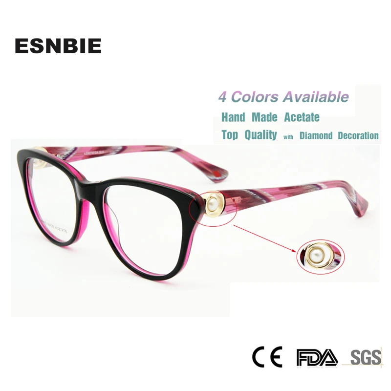 ESNBIE New Brand Design in London armacao de oculos Women Diamond Glasses Luxury Prescription Glasses
ESNBIE New Brand Design in London armacao de oculos Women Diamond Glasses Luxury Prescription Glasses