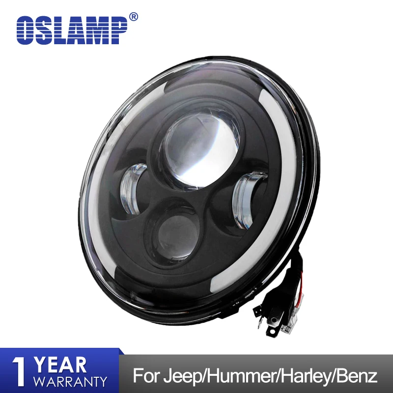 Oslamp 7" Round LED Headlight Hi Low Beam DRL Halo Angle Eye for Jeep Wrangler JK LJ TJ Truck 4x4 Off-road Vehicle Motorcycle
Oslamp 7" Round LED Headlight Hi Low Beam DRL Halo Angle Eye for Jeep Wrangler JK LJ TJ Truck 4x4 Off-road Vehicle Motorcycle
