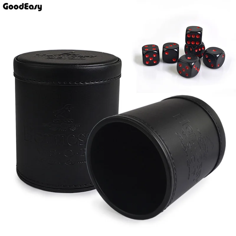 Hennessy Leather Dice Cup Plastic with 6pcs acrylic dices Polyhedral Dice Cup Drinking Board Game Gambling Dice Box Poker Game
Hennessy Leather Dice Cup Plastic with 6pcs acrylic dices Polyhedral Dice Cup Drinking Board Game Gambling Dice Box Poker Game