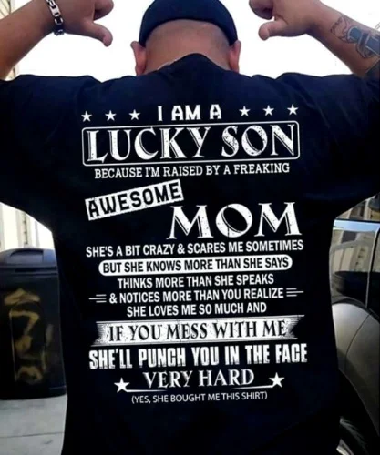 I'M A Lucky Son of An Awesome Mom - Back-Printed T-Shirt T-Shirt Men 2019 Summer Cheap Sale Pre Men'S T Shirt
I'M A Lucky Son of An Awesome Mom - Back-Printed T-Shirt T-Shirt Men 2019 Summer Cheap Sale Pre Men'S T Shirt