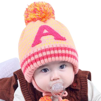 Letter Pattern Baby Beanie Hat Pompom Lace Up Warm Hat For Baby Girls Ear Protect Thick Winter Beanie Casual Toddler Girls Hat
Letter Pattern Baby Beanie Hat Pompom Lace Up Warm Hat For Baby Girls Ear Protect Thick Winter Beanie Casual Toddler Girls Hat