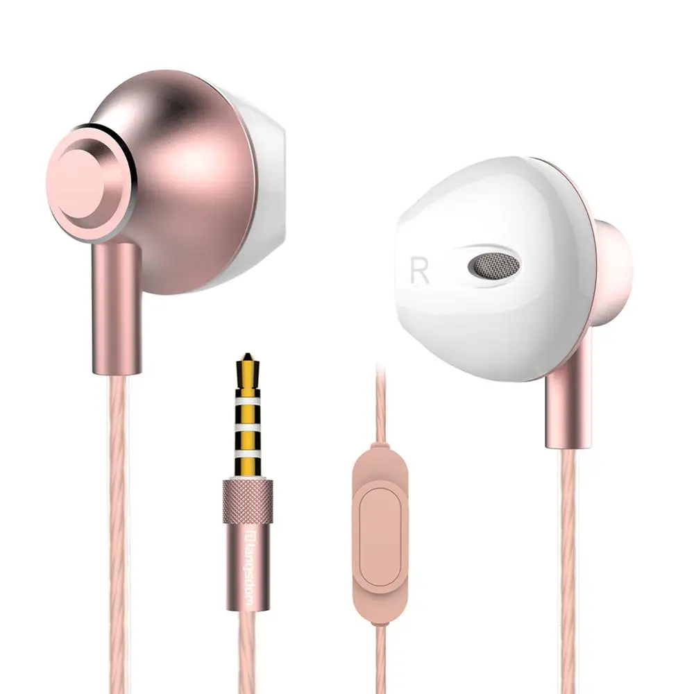 

Langsdom Wired Headset Half In-ear Earphone for iPhone Stereo Hifi Headphone with Mic for Xiaomi Samsung fone de ouvido Earbuds