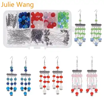 Julie Wang 1 Box Stone Beads Ear Hook Jump Rings Chain Pliers Bohemia Drop Earring Making Jewelry Accessory Tool Set
Julie Wang 1 Box Stone Beads Ear Hook Jump Rings Chain Pliers Bohemia Drop Earring Making Jewelry Accessory Tool Set