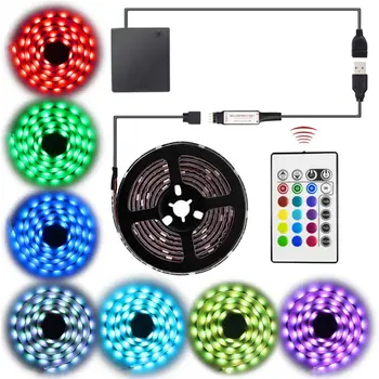 LED Strip Lights Battery Operated USB Powered TV Backlight, LED Strip Battery Powered Strip Rope Lights Multi Color Changing, 2M
LED Strip Lights Battery Operated USB Powered TV Backlight, LED Strip Battery Powered Strip Rope Lights Multi Color Changing, 2M
