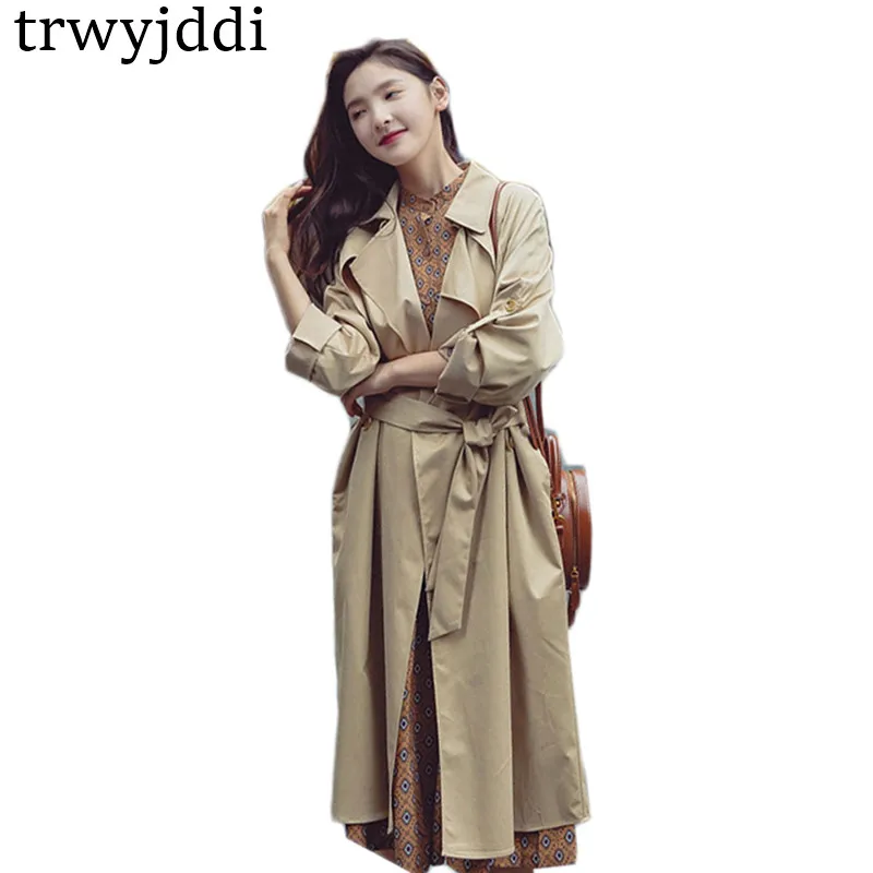 Spring Women Clothing 2018 Women Trench Coats Long Sleeve Fashion Turn-Down Collar Long Korean Mujer Overwear Windbreaker hl426
Spring Women Clothing 2018 Women Trench Coats Long Sleeve Fashion Turn-Down Collar Long Korean Mujer Overwear Windbreaker hl426