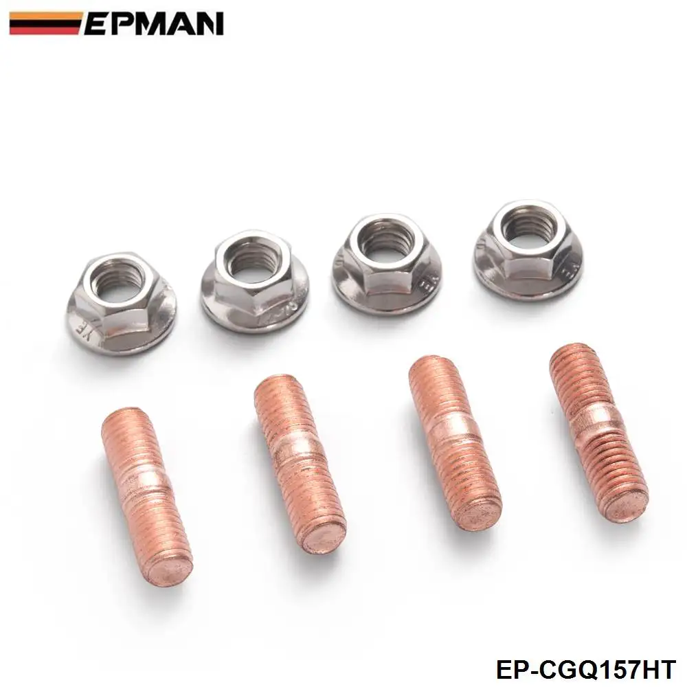 Sport M10 x 1.50 Threaded Turbo Studs Kit Flange Nuts High Strength T3 T4 T6 Set of 4 EP-CGQ157HT
Sport M10 x 1.50 Threaded Turbo Studs Kit Flange Nuts High Strength T3 T4 T6 Set of 4 EP-CGQ157HT