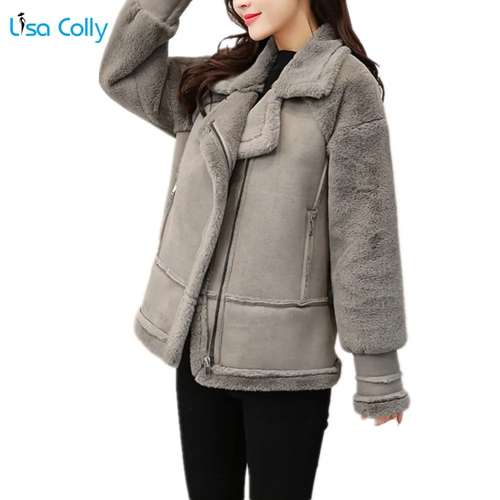 Lisa Colly New Women Winter Coat Jacket Faux Fur Coat Thick Furs Coat Outwear Women Motorcycle Jacket Luxury Faux Fox Fur Coat
Lisa Colly New Women Winter Coat Jacket Faux Fur Coat Thick Furs Coat Outwear Women Motorcycle Jacket Luxury Faux Fox Fur Coat