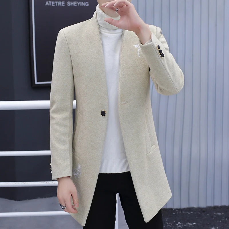 2018 Winter Wool Coat Men High Quality Men's Woolen Long Overcoat Casual Business Mens Wool Blend Lapel Collar Trench Male Coat
2018 Winter Wool Coat Men High Quality Men's Woolen Long Overcoat Casual Business Mens Wool Blend Lapel Collar Trench Male Coat