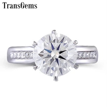Transgems Center 3ct Moissanite Engagement Ring 14K White Gold 9MM F Color Moissanite Ring for Women Wedding Gift
Transgems Center 3ct Moissanite Engagement Ring 14K White Gold 9MM F Color Moissanite Ring for Women Wedding Gift