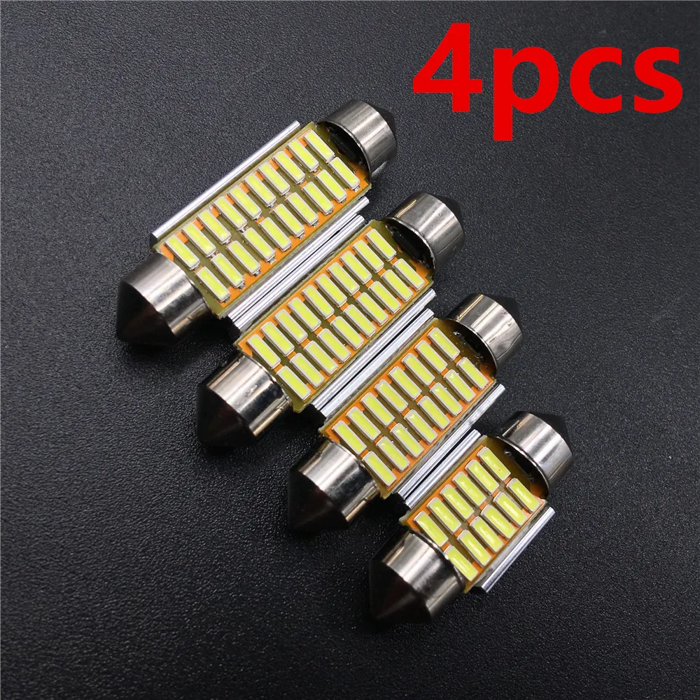 4PCS High Quality 31/36/39/41mm C5W C10W Super Bright 4014 SMD Car LED Festoon Light Canbus Error Free Interior Dome Lamp White
4PCS High Quality 31/36/39/41mm C5W C10W Super Bright 4014 SMD Car LED Festoon Light Canbus Error Free Interior Dome Lamp White