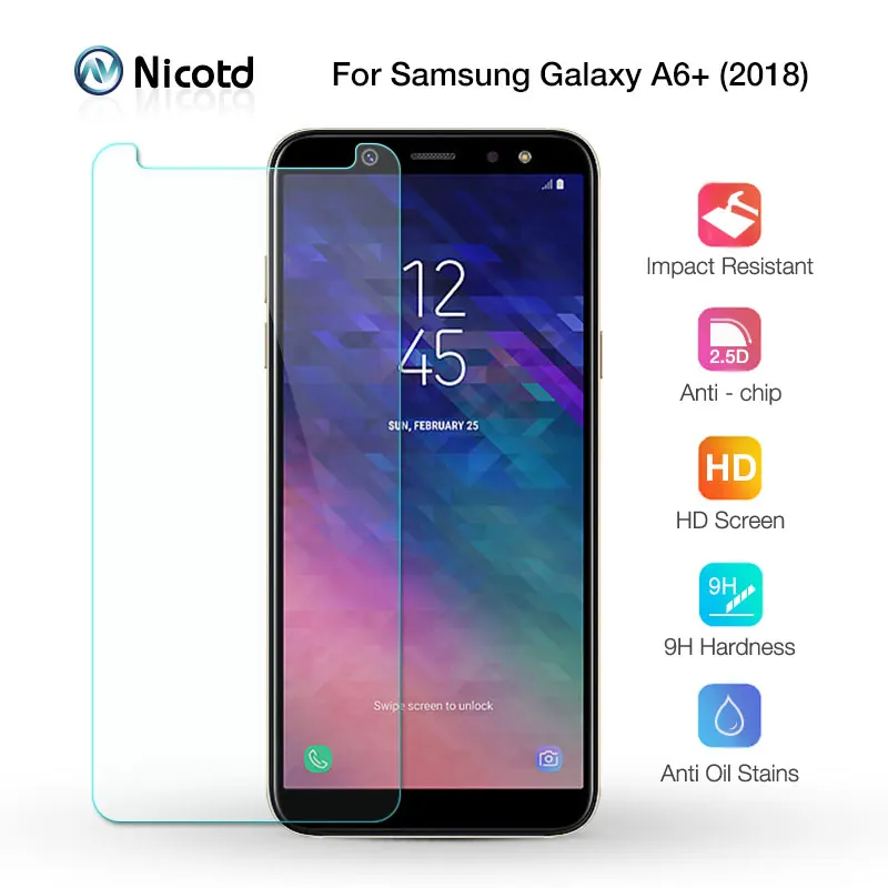 Nicotd For Samsung Galaxy A6 plus 2018 Tempered Glass On Phone Film 9H Protective Glass For Samsung A6+ 2018 Screen Protector
Nicotd For Samsung Galaxy A6 plus 2018 Tempered Glass On Phone Film 9H Protective Glass For Samsung A6+ 2018 Screen Protector