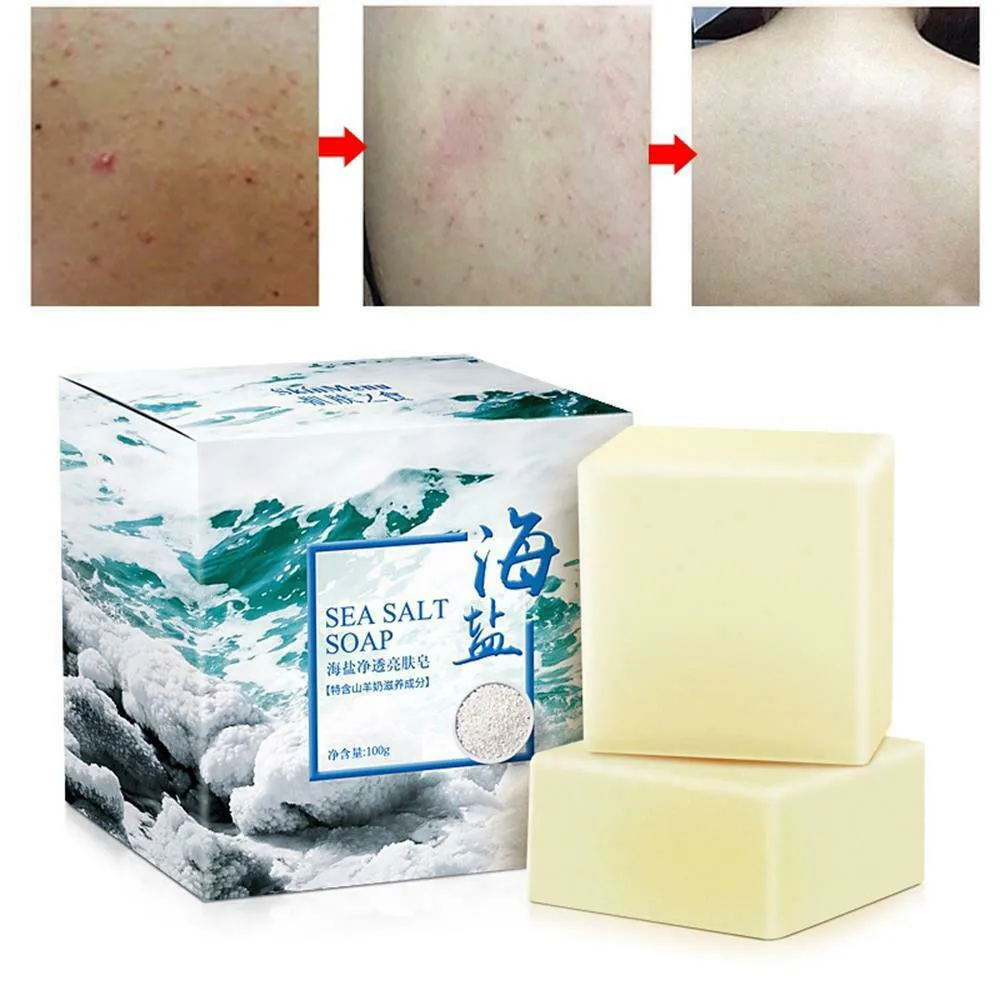100g Sea Salt Soap Cleaner Removal Pimple Pores Acne Treatment Goat Milk Moisturizing Face Wash Soap Base Skin Care Savon Au
100g Sea Salt Soap Cleaner Removal Pimple Pores Acne Treatment Goat Milk Moisturizing Face Wash Soap Base Skin Care Savon Au