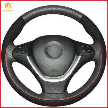 MEWANT Black Genuine Leather Black Suede Car Steering Wheel Cover for BMW E70 X5 2008-2013 E71 X6 2008-2014 Interior Accessories
MEWANT Black Genuine Leather Black Suede Car Steering Wheel Cover for BMW E70 X5 2008-2013 E71 X6 2008-2014 Interior Accessories