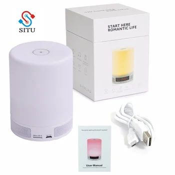 Romantic Lighting Bluetooth Speaker with Smart Alarm Clock Led lantern lamp 5 brightness level one RGB level
Romantic Lighting Bluetooth Speaker with Smart Alarm Clock Led lantern lamp 5 brightness level one RGB level