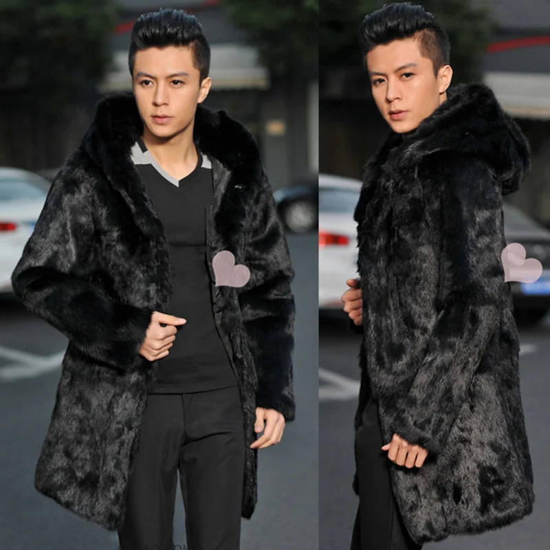 2019 Winter men's fur coat with long imitation mink fur in the hat and a whole mink fur integrated fur warm coat S-6XL
2019 Winter men's fur coat with long imitation mink fur in the hat and a whole mink fur integrated fur warm coat S-6XL