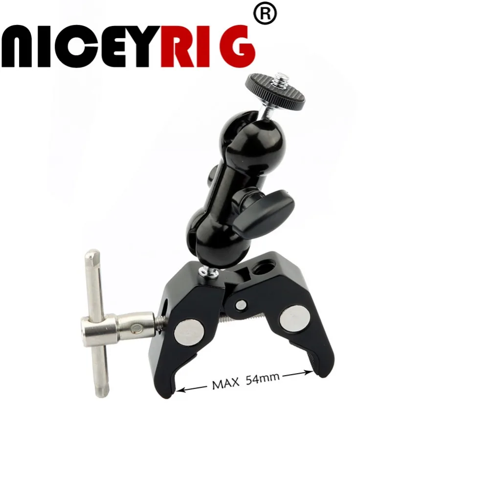 NICEYRIG Magic Arm Clamp dslr Camera Quick Release Clamp for Monitor Viewfinder Video Handlebar Camera Clamp with Ball Head
NICEYRIG Magic Arm Clamp dslr Camera Quick Release Clamp for Monitor Viewfinder Video Handlebar Camera Clamp with Ball Head