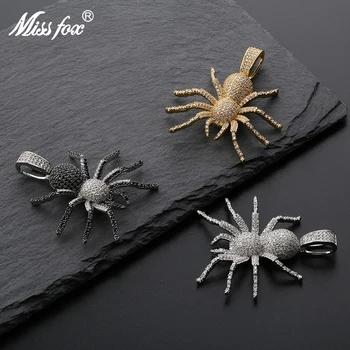 Missfox Spider Pendants Necklace Golden Full Lab Diamond Copper Choker Fine Hip Hop Black&white Trendy Fascinating Jewels 2019
Missfox Spider Pendants Necklace Golden Full Lab Diamond Copper Choker Fine Hip Hop Black&white Trendy Fascinating Jewels 2019