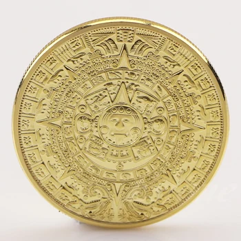 Plated Mayan Aztec Calendar Souvenir Commemorative Coin Collection Gift Noncurrent Coin Aug22_18
Plated Mayan Aztec Calendar Souvenir Commemorative Coin Collection Gift Noncurrent Coin Aug22_18