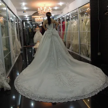 Luxury Wedding Dress 2019 Heavy Crystals Beads Lace Bow Ball Gown Bridal Dresses With Long Train Vestido De Noiva IZ224
Luxury Wedding Dress 2019 Heavy Crystals Beads Lace Bow Ball Gown Bridal Dresses With Long Train Vestido De Noiva IZ224