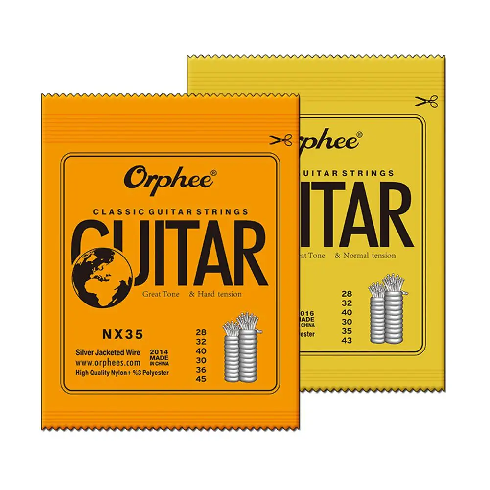 6pcs/set Classic Classical Guitar Strings Silver Plated Nylon NX-35/NX-36 E-A Wire Strings Guitar Parts & Accessories Music Tool
6pcs/set Classic Classical Guitar Strings Silver Plated Nylon NX-35/NX-36 E-A Wire Strings Guitar Parts & Accessories Music Tool