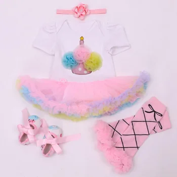 4PCs per Set Pink Cake 1st 2nd Baby Girls Birthday Party Dress Jumpersuit Headband Shoes for 0-24Months Free Shipping
4PCs per Set Pink Cake 1st 2nd Baby Girls Birthday Party Dress Jumpersuit Headband Shoes for 0-24Months Free Shipping