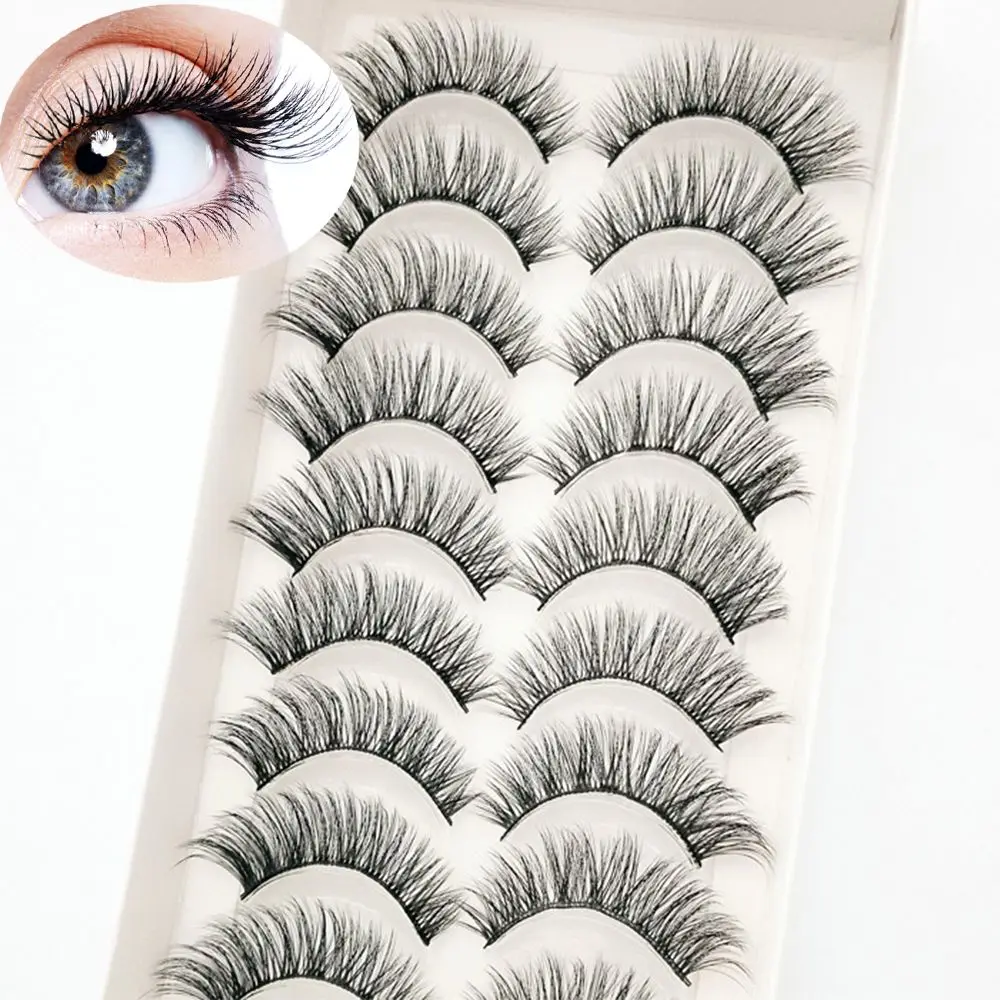 10 Pairs 3D Hair False Eyelashes Volume Thick Long Fluffy Wispy Lashes Flutter Lashes Natural Long False Eyelashes Makeup Tool
10 Pairs 3D Hair False Eyelashes Volume Thick Long Fluffy Wispy Lashes Flutter Lashes Natural Long False Eyelashes Makeup Tool