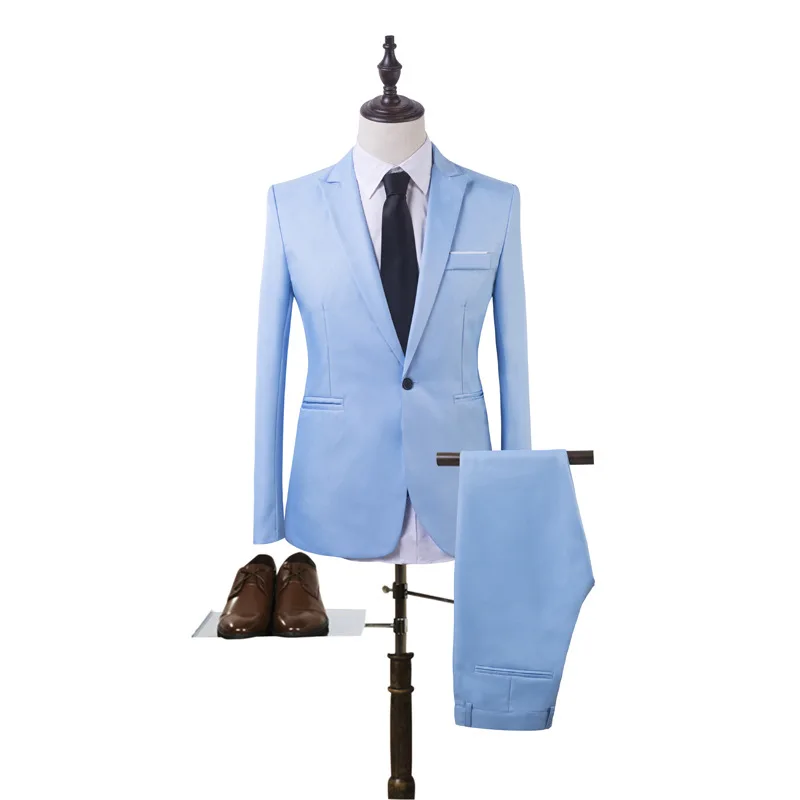 Helisopus 2019 Slim Fit Mens Suits Korean Fashion Coat and Pant Suit Men Solid Color Wedding Party Tuxedos
Helisopus 2019 Slim Fit Mens Suits Korean Fashion Coat and Pant Suit Men Solid Color Wedding Party Tuxedos