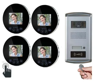 ZHUDELE New Arrival 4.3"video door phone smart home security intercom system with 700TVL Camera,night vision ID card unlock 1V4
ZHUDELE New Arrival 4.3"video door phone smart home security intercom system with 700TVL Camera,night vision ID card unlock 1V4