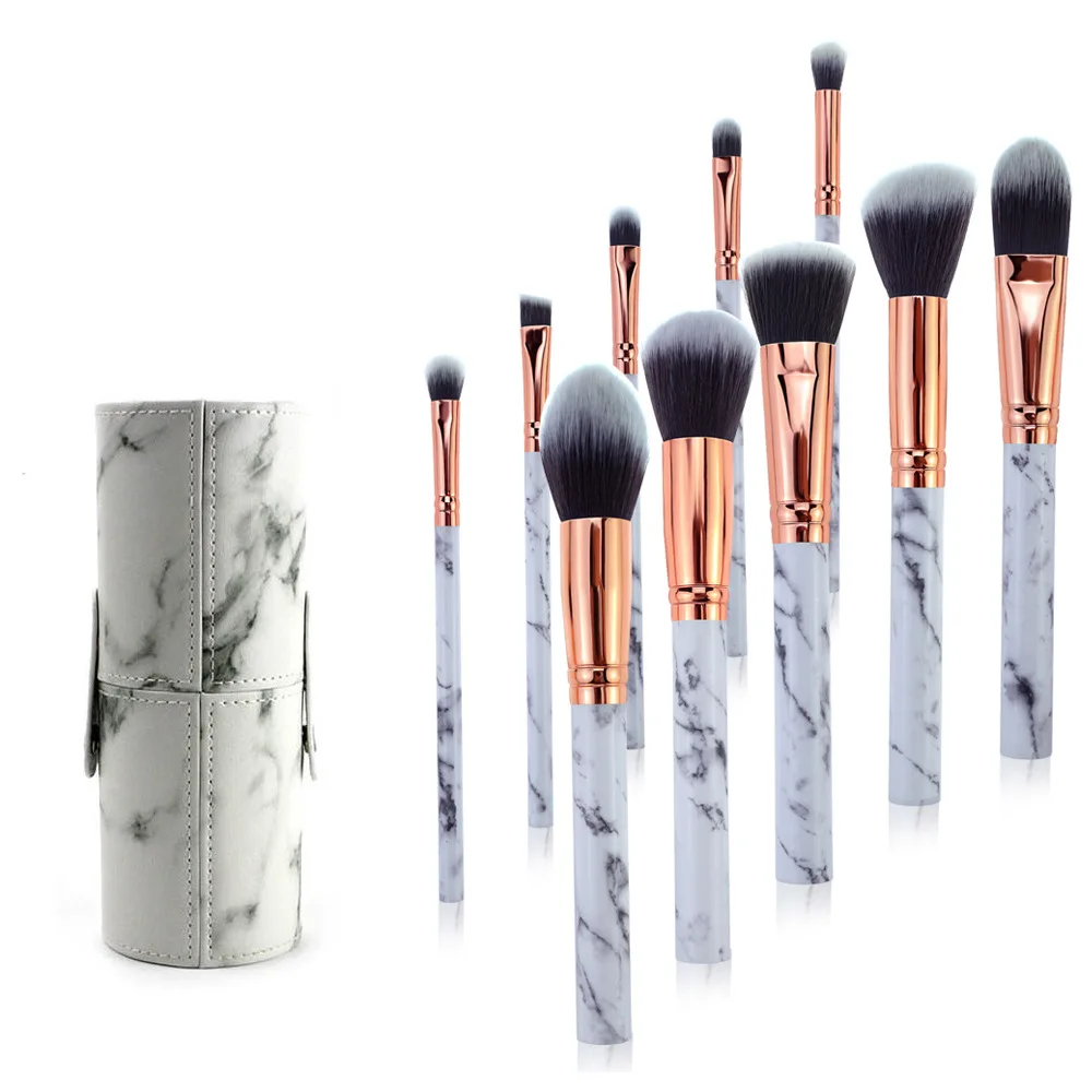 Hot Sale Pro 10pcs/set Marbling Makeup Brushes Set Powder Foundation Eyebrow Make up Brush Beauty Cosmetics Tools with cylinder
Hot Sale Pro 10pcs/set Marbling Makeup Brushes Set Powder Foundation Eyebrow Make up Brush Beauty Cosmetics Tools with cylinder