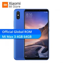 Xiaomi Mi Max 3 4GB RAM 64GB ROM Max3 Mobile Phone Snapdragon 636 Octa Core OTA 5500mAh 6.9" 2160x1080 Screen 12MP+5MP B4 B20(China)
