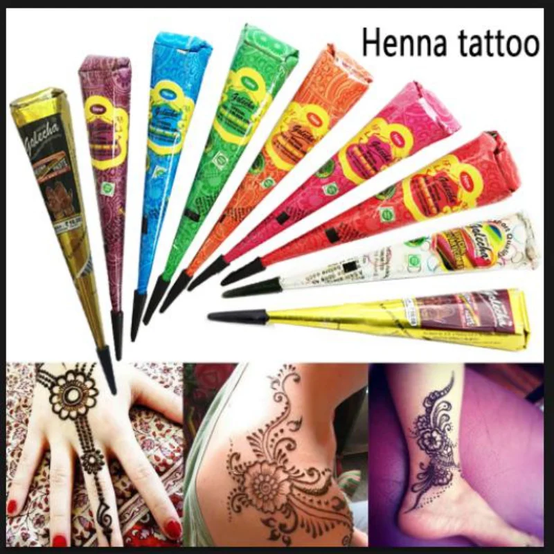 Indian Henna Paste Tattoo CreamBeauty Women Finger Body Cream Paint DIY Temporary Drawing for Tattoo Stencil dropship support
Indian Henna Paste Tattoo CreamBeauty Women Finger Body Cream Paint DIY Temporary Drawing for Tattoo Stencil dropship support