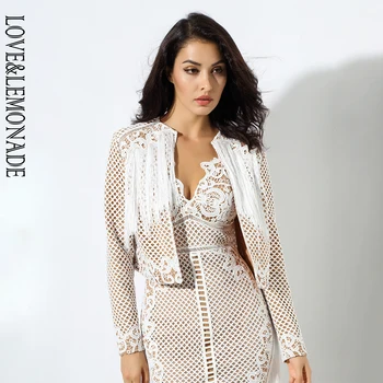 LOVE & LEMONADE Black Round Neck Lace And Tassel Stitching Cardigan Long Sleeve Jacket LM80518
LOVE & LEMONADE Black Round Neck Lace And Tassel Stitching Cardigan Long Sleeve Jacket LM80518