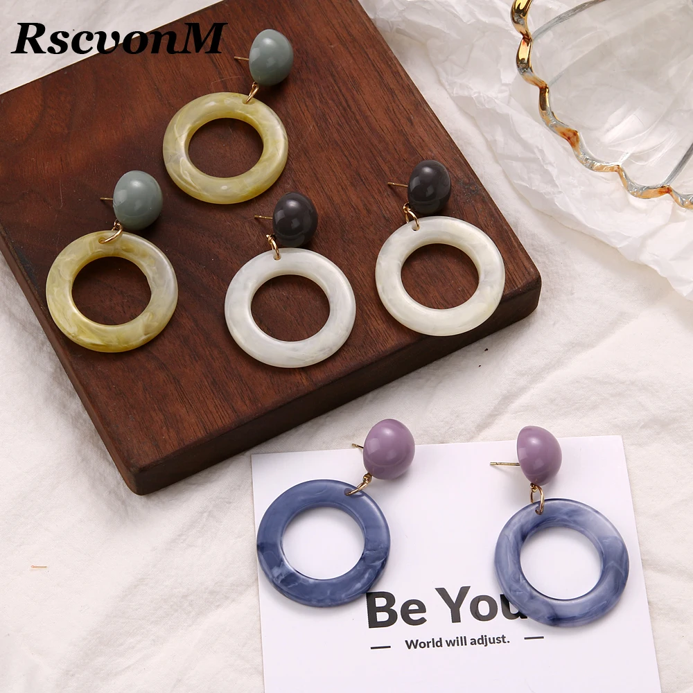 RscvonM New Round Acrylic Drop Earrings For Ladies Trendy Dangle Earrings For Women Statement Jewelry Wholesale Party Gift
RscvonM New Round Acrylic Drop Earrings For Ladies Trendy Dangle Earrings For Women Statement Jewelry Wholesale Party Gift