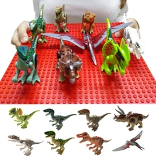 8 piecesBlocos de construo de brinquedos montados para crianas blocos de construo dinossauro 8 pacote mundo pterossauro tricerat(China)